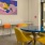 a room with tables and chairs