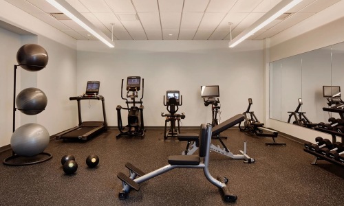 Fitness machines at the block at odell park beverly ma apartments