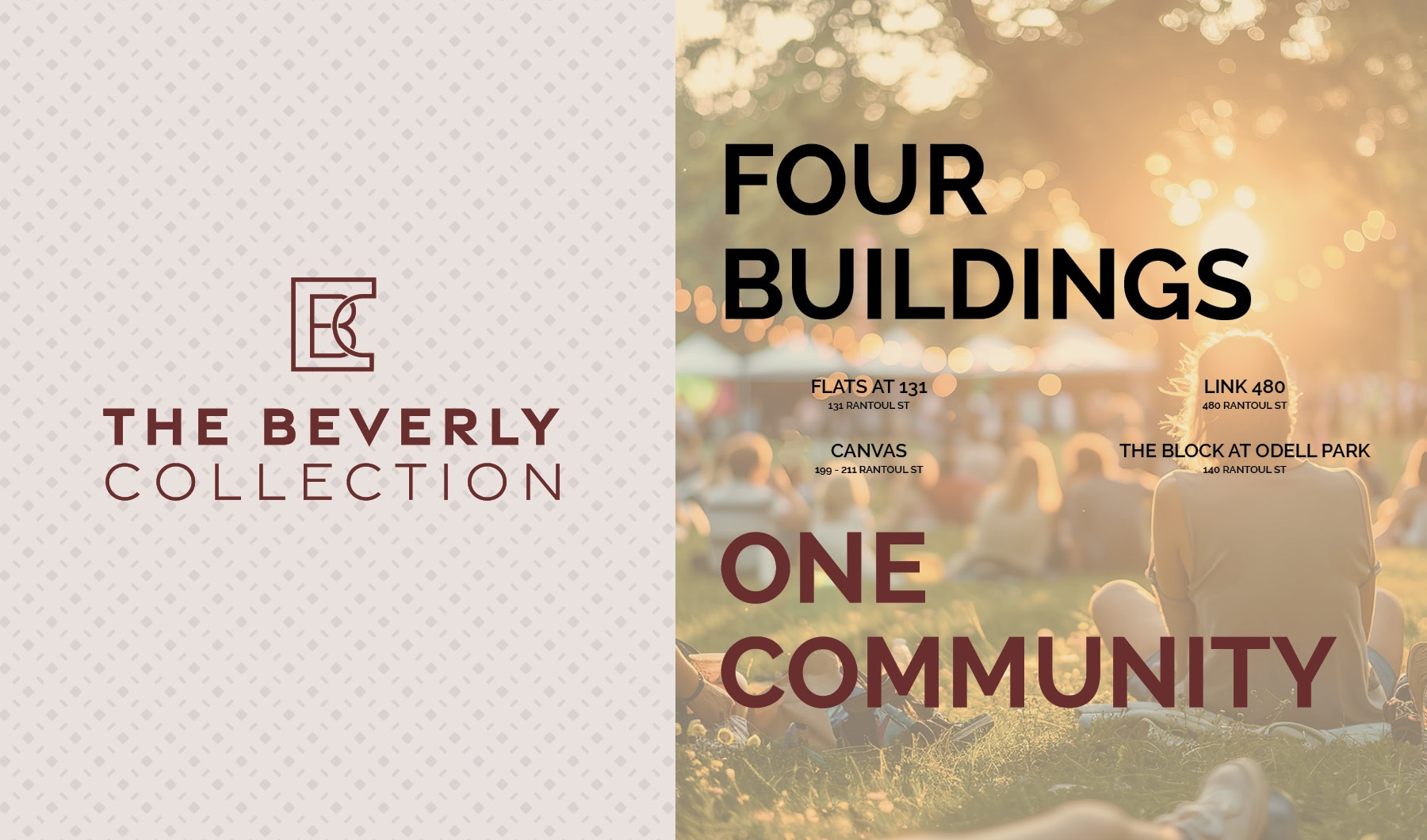 the beverly collection new rotators showing four buildings one community for the apartments in beverly ma